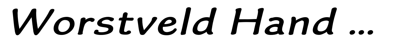 Worstveld Hand Bold Expanded Italic